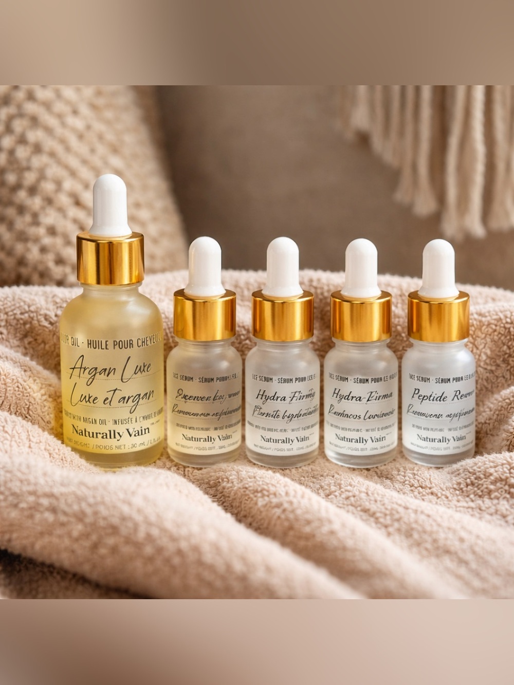 Naturally Vain Pack of Face & Eye Serum & Hair Oil